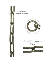 Iron Lock Golden Chain, 2 Feet/23.8 Inches | Multipurpose Security for Gates, Cycles, Bikes | Indoor & Outdoor Use | Heavy Duty for Protection and Home Use (1)