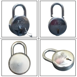 HiTechMart - METLOX Round Padlock 65mm with 8 Steel Levers, Double Locking Mechanism, Heavy Duty Iron Body with 3 Keys – Ideal for Home, Office, and Outdoor Security