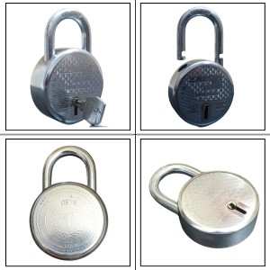 HiTechMart ZAINTO Thor 65mm 8 - Lever Heavy Duty Iron Padlock with Hardened Shackle and 3 Keys | High-Security Round Padlock for Home, Office, and Outdoor Use