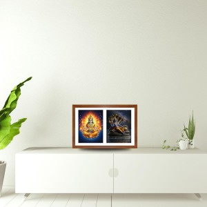 Agni deva and vishnu Photo Frame - 17x21Inches - Spiritual Artwork for Home Decor, Puja Room and Office Decoration