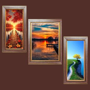 3-Pack The Geometry of Water and Wood Photo Frames - 2 Pieces 6x13 Inch & 1 Piece 10x13 Inch - Rustic Wall Art for Home & Office Decor - Botanical Wall Hanging for Living Room, Bedroom, or Works 3-Pack The Geometry of Water and Wood Photo Frames - 2 Pieces 6x13 Inch & 1 Piece 10x13 Inch - Rustic Wall Art for Home & Office Decor - Botanical Wall Hanging for Living Room, Bedroom, or Works