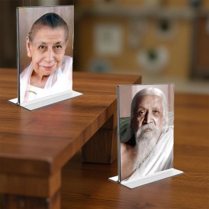 Sri Aurobindo & Debi Mirra Alfassa Acrylic T-Style Photo Stand - 11x13 Inches, Compact and Stylish Spiritual Display, easily change 2 photos (Pack of 1) Sri Aurobindo & Debi Mirra Alfassa Acrylic T-Style Photo Stand - 11x13 Inches, Compact and Stylish Spiritual Display, easily change 2 photos (Pack of 1)