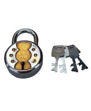 Hitech Sales Heavy-Duty Hardened Steel Padlock with 4 Keys, Brass Body (Lava HD) Durable Lock for Home, Office, and Outdoor Use