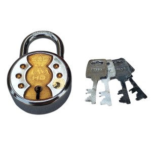 Hitech Sales Heavy-Duty Hardened Steel Padlock with 4 Keys, Brass Body (Lava HD) Durable Lock for Home, Office, and Outdoor Use