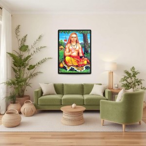 Adi Shankaracharya Laminated Photo - 5x7 Inches, Divine Blessings for Home & Office and Temple Decoration