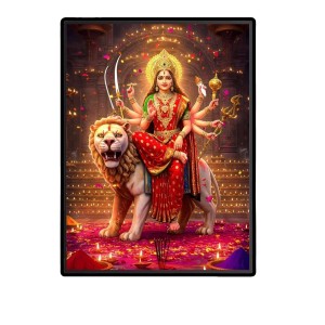 Durga Laminated Photo - 5x7 Inches, Divine Blessings for Home & Office and Temple Decoration Durga Laminated Photo - 5x7 Inches, Divine Blessings for Home & Office and Temple Decoration