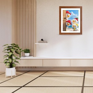 AI Funny Cute Duck Art Picture for Kids - 16x20 inches, Brown Color - Perfect Wall Decor for Children's Room