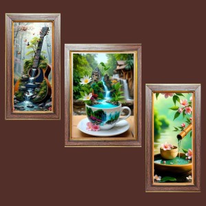 3-Pack A Glimpse of Eternity Photo Frames - 2 Pieces 12x19 Inch & 1 Piece 16x19 Inch - Rustic Wall Art for Home & Office Decor - Botanical Wall Hanging for Living Room, Bedroom, or Workspace