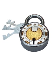 Hi Tech Sales (Dura) 7-Lever Brass Combination Padlock with Hardened Steel Shackle and 3 Keys for Home, Office, and Outdoor Security