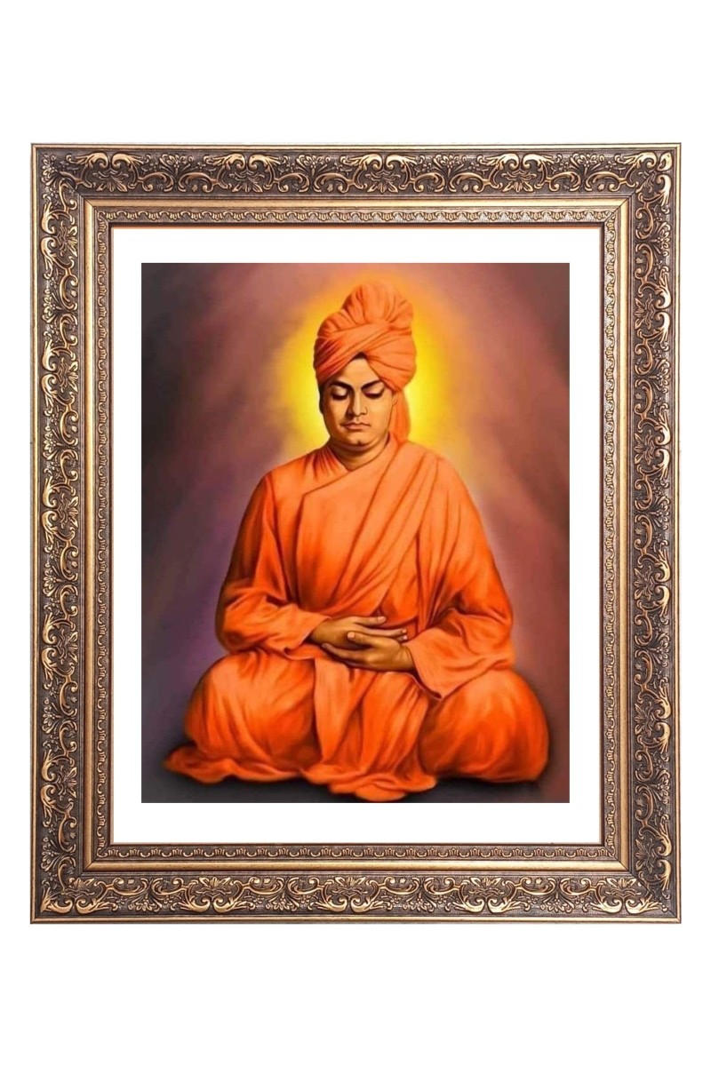Swami Vibekananda Big Photo Frame - 24x28 Inches for Home & Office Decoration