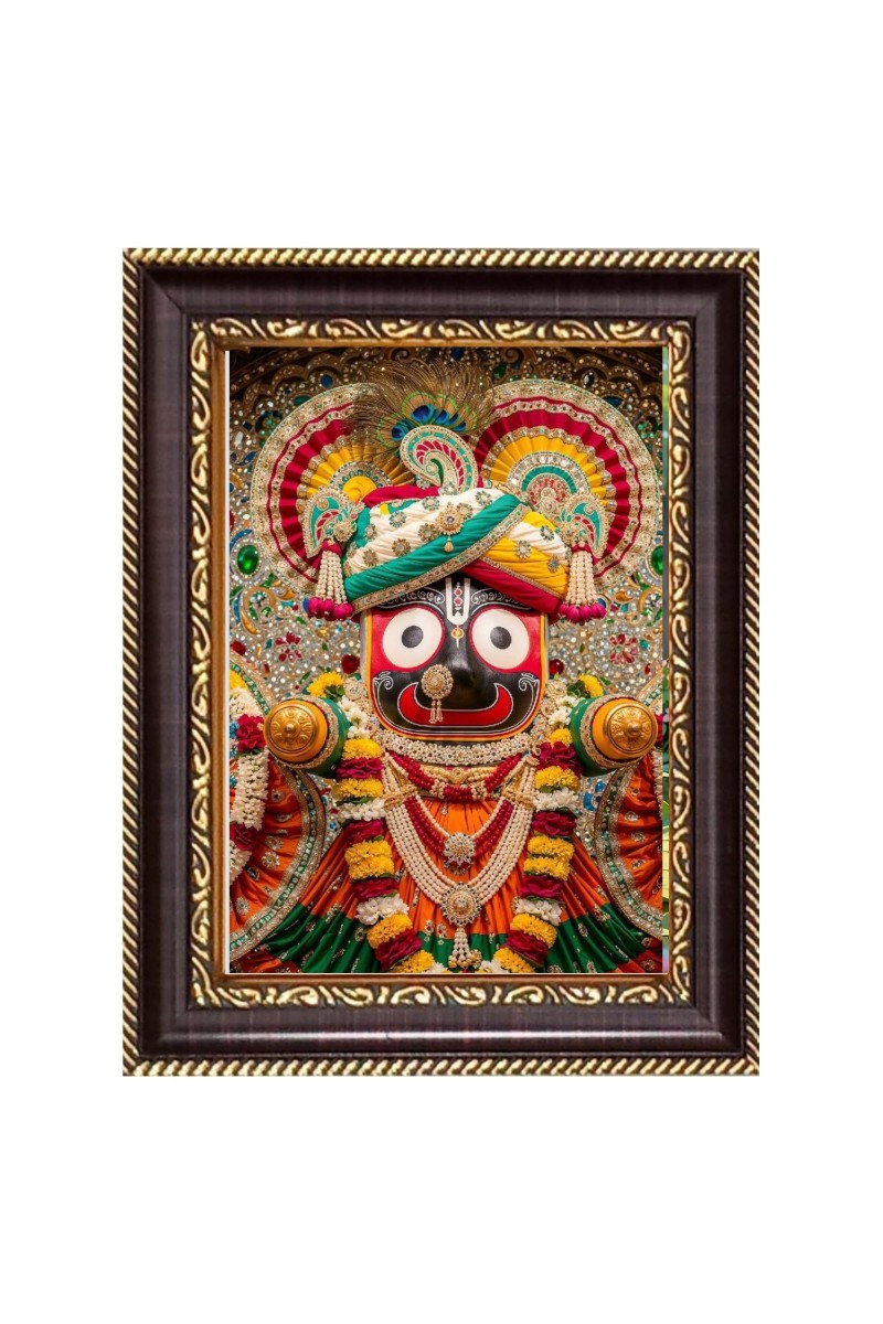 Jai Jagannath Digital Print Photo 6.7x8.7 inches - Vibrant Religious Wall Art for Home or Office Decor.