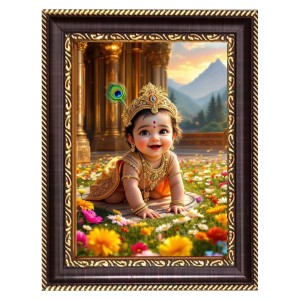Baby Krishna Digital Print Photo 10.7x12.7 inches (I6109) - Vibrant Religious Wall Art for Home or Office Decor. Baby Krishna Digital Print Photo 10.7x12.7 inches (I6109) - Vibrant Religious Wall Art for Home or Office Decor.