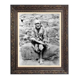 Sai Baba Big Photo Frame - 18x22 Inches for Home & Office Decoration