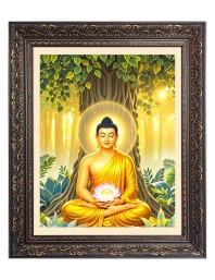 Sri Gautam Buddha Big Photo Frame - 20x24 Inches for Home & Office Decoration