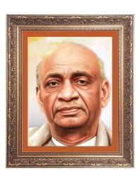 Sardar Vallabhbhai Patel Big Photo Frame - 18x22 Inches for Home & Office Decoration