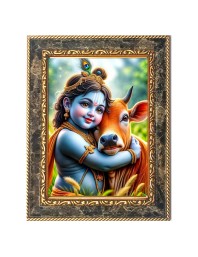 Little Krishna Digital Print Photo 6.7x8.7 inches (I6064) - Vibrant Religious Wall Art for Home or Office Decor.