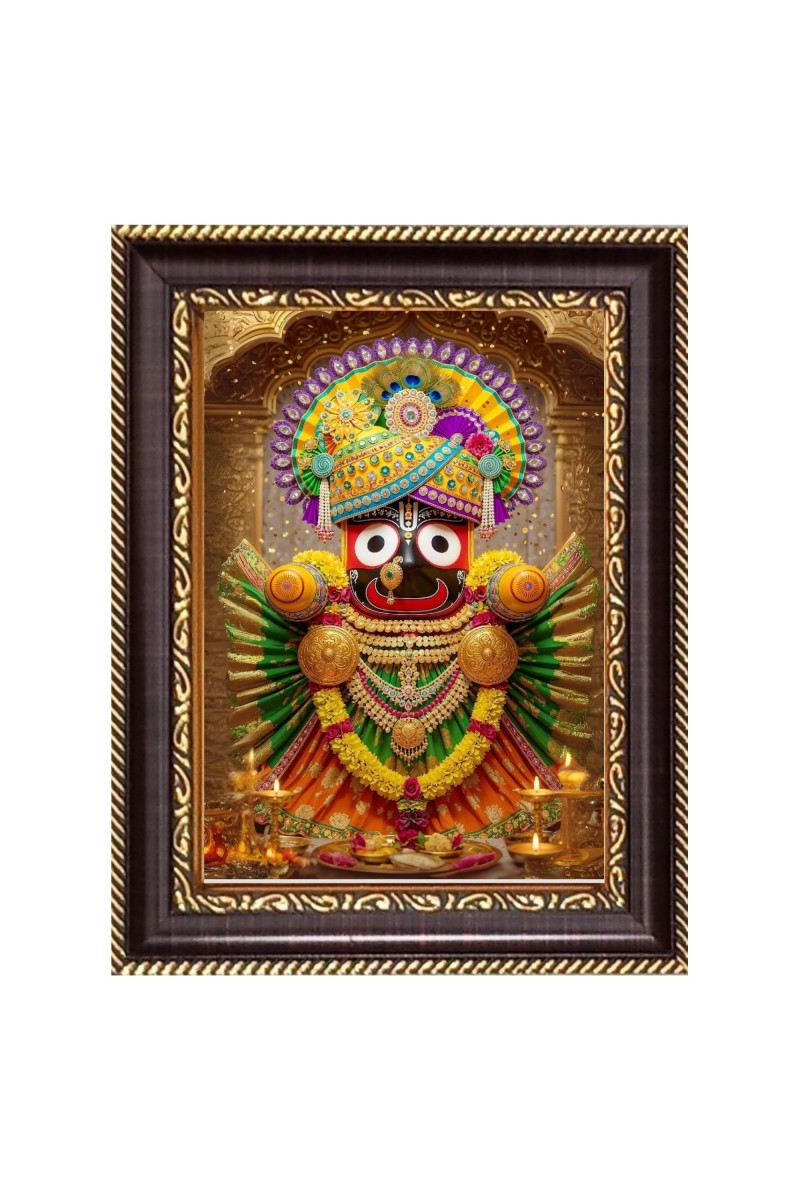 Lord Jagannath Digital Print Photo 14.7x16.7 inches (I6019) - Vibrant Religious Wall Art for Home or Office Decor.