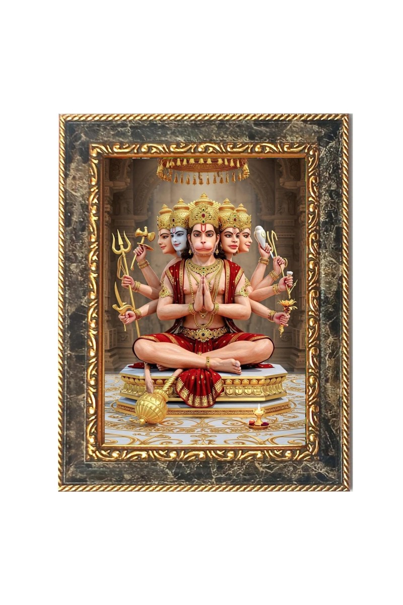 Lord Hanuman Digital Print Photo 6.7x8.7 inches (I6033) - Vibrant Religious Wall Art for Home or Office Decor.