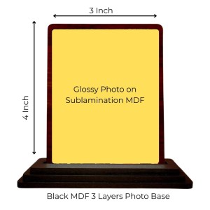 Car Desk/Table Top Lord Shiva Wooden Photo Stand 3x4 Inches, Compact & Stylish Spiritual Display For Car, Home & Office (Pack Of 1) (F14218)