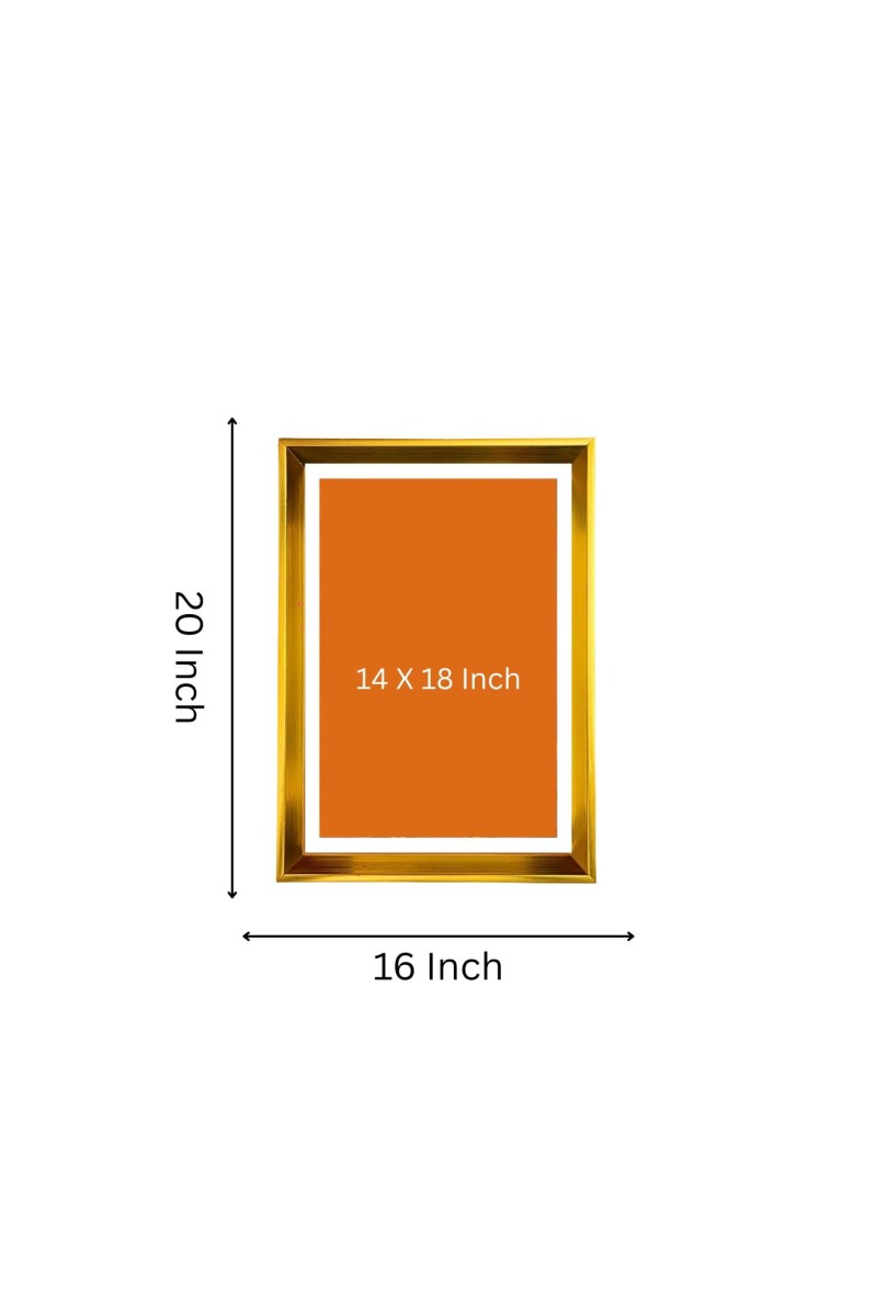 Lord Ram,Sita LordLakhsman,Lord Hanuman Golden Photo Frame - 16x20 Inches | Elegant Wooden Frame For Home, Office & Temple Decoration | Spiritual Wall & Table Decor And Gift Item (F9819)
