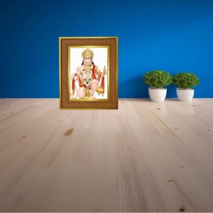 Hanuman Ji Photo Frame 10x14 Inches-Brown Wooden Frame For Home, Office & Temple Decoration And Gifting (F6365) Hanuman Ji Photo Frame 10x14 Inches-Brown Wooden Frame For Home, Office & Temple Decoration And Gifting (F6365)