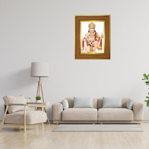 Hanuman Ji Photo Frame 10x14 Inches-Brown Wooden Frame For Home, Office & Temple Decoration And Gifting (F6365) Hanuman Ji Photo Frame 10x14 Inches-Brown Wooden Frame For Home, Office & Temple Decoration And Gifting (F6365)