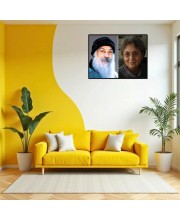 Acharya Rajneesh (Oshoo) &Maa Anand Sheela Laminated Photo - 7x9 Inches, Divine Blessings For Home & Office And Temple Decoration (F16331)