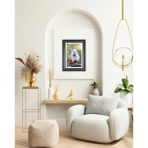 Cute Bunny Rabbit Photo Wall & Table Frame | 12x16 Inch Black Designer | Perfect For Gifting & Home Decor (F9623)