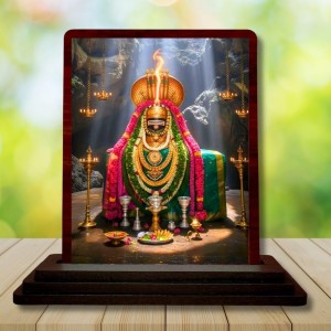 Car Desk/Table Top Arulmigu Annamalaiyar(Lord Shivaa) Wooden Photo Stand 3x4 Inches, Compact & Stylish Spiritual Display For Car, Home & Office (Pack Of 1) (F14315)