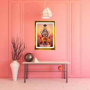 Lord Vishnu Golden Photo Frame - 12x16 Inches | Elegant Wooden Frame For Home, Office & Temple Decoration | Spiritual Wall & Table Decor And Gift Item (F9680) Lord Vishnu Golden Photo Frame - 12x16 Inches | Elegant Wooden Frame For Home, Office & Temple Decoration | Spiritual Wall & Table Decor And Gift Item (F9680)