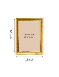 Shiva Lingam Golden Designer Photo Frame | 16x20 Inch Religious Wall Hanging Frame For Home & Office Decoration | Hindu Deity Spiritual Gift Item