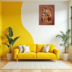 Lord Shiva Photo Frame Religious Wall & Table Decor Frame | Lord Shiva Spiritual Photo Frame For Home, Temple & Office | Decorative Hindu God & Goddess Frame (Pack Of 1) (F18044)