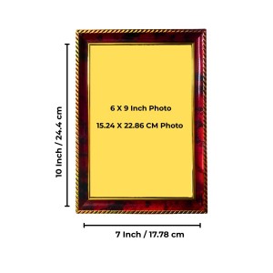 16 Sanskars Of Sanatan Dharma Photo Frame For Wall & Table | 7x9 Inch Golden Cherry Finish | Decorative 16 Sanskars Of Sanatan Dharma Photo Frame For Home, Office & Pooja Room (F11772)