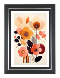 Flower Scenery For Home Photo Wall & Table Frame | 12x16 Inch Black Designer | Perfect For Gifting & Home Decor (F9594)