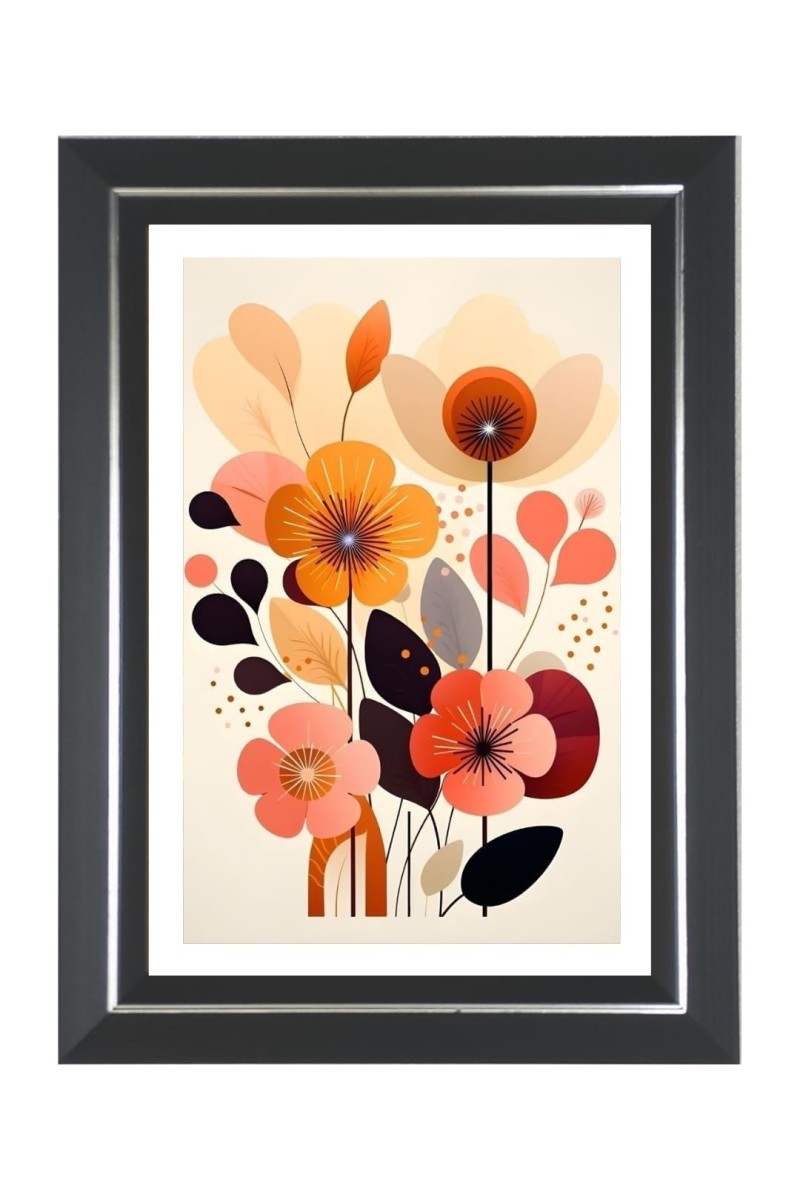 Flower Scenery For Home Photo Wall & Table Frame | 12x16 Inch Black Designer | Perfect For Gifting & Home Decor (F9594)