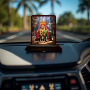 Car Desk/Table Top Arulmigu Annamalaiyar(Lord Shivaa) Wooden Photo Stand 3x4 Inches, Compact & Stylish Spiritual Display For Car, Home & Office (Pack Of 1) (F14315)