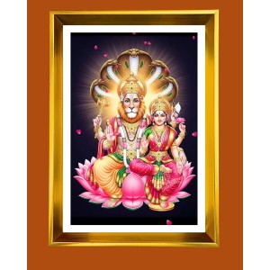 Golden Photo Frame - 10x14 Inches | Elegant Wooden Frame For Home, Office & Temple Decoration | Spiritual Wall & Table Decor and Gift Item