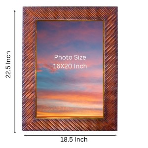 Lord Krishna Photo Frame 19X23 Inch Religious Wall & Table Decor Frame | Lord Krishna Spiritual Photo Frame For Home, Temple & Office | Decorative Hindu God & Goddess Frame (Pack Of 1) (F18004)