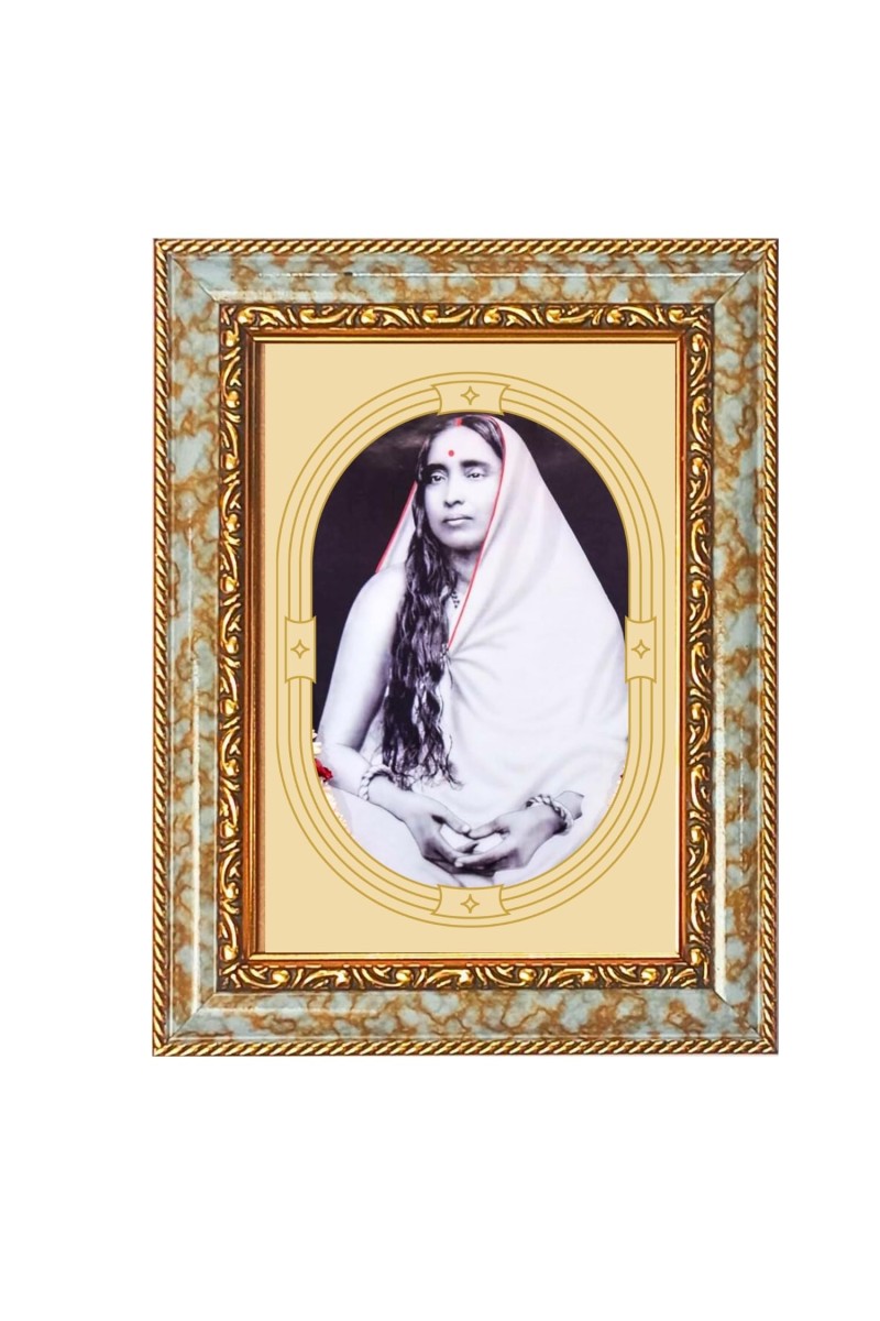 Sri Sarada Devi Spiritual Guru Digital Photo In Designer Frame, Size 16x20 Inch | Hindu Religious Picture For Home Temple, Office & Gift | Wall Art & Pooja Decor (F10424)