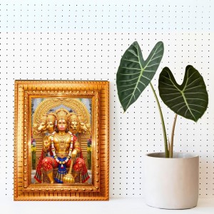 Lord Hanuman Golden Designer Photo Frame | 10x14 Inch Religious Wall Hanging Frame For Home & Office Decoration | Hindu Deity Lord Hanuman Spiritual Gift Item Lord Hanuman Golden Designer Photo Frame | 10x14 Inch Religious Wall Hanging Frame For Home & Office Decoration | Hindu Deity Lord Hanuman Spiritual Gift Item
