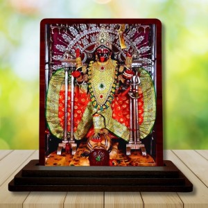 Car Desk/Table Top Maa Kali Wooden Photo Stand 3x4 Inches, Compact & Stylish Spiritual Display For Car, Home & Office (Pack Of 1) (F15094) Car Desk/Table Top Maa Kali Wooden Photo Stand 3x4 Inches, Compact & Stylish Spiritual Display For Car, Home & Office (Pack Of 1) (F15094)