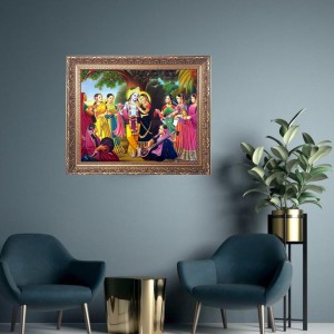 Gopis,Rasa Lila Big Photo Frame - 18x22 Inches for Home,Temple & Office Decoration Gopis,Rasa Lila Big Photo Frame - 18x22 Inches for Home,Temple & Office Decoration