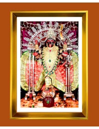 Golden Photo Frame - 12x16 Inches | Elegant Wooden Frame For Home, Office & Temple Decoration | Spiritual Wall & Table Decor And Gift Item (F9664)