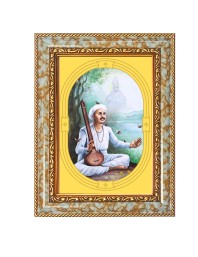 Sant Namdev Maharaj Spiritual Guru Digital Photo In Designer Frame, Size 14x18 Inch | Hindu Religious Picture For Home Temple, Office & Gift | Wall Art & Pooja Decor (F10410)