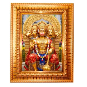 Lord Hanuman Golden Designer Photo Frame | 10x14 Inch Religious Wall Hanging Frame For Home & Office Decoration | Hindu Deity Lord Hanuman Spiritual Gift Item Lord Hanuman Golden Designer Photo Frame | 10x14 Inch Religious Wall Hanging Frame For Home & Office Decoration | Hindu Deity Lord Hanuman Spiritual Gift Item