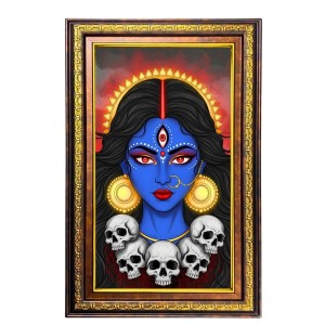 Maa Kali Digital Golden Balck Color Photo Frame | Hindu Religious Wall Decor | 10x16 Inches - Inspirational Wall Art For Office, Home Decor - Ideal Spiritual Gift (F16710) Maa Kali Digital Golden Balck Color Photo Frame | Hindu Religious Wall Decor | 10x16 Inches - Inspirational Wall Art For Office, Home Decor - Ideal Spiritual Gift (F16710)