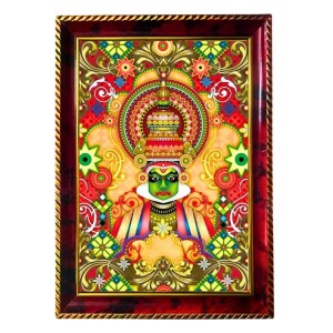 Kathakali Photo Frame For Wall & Table | 7x9 Inch Golden Cherry Finish | Decorative Kathakali Photo Frame For Home, Office & Pooja Room (F11341) Kathakali Photo Frame For Wall & Table | 7x9 Inch Golden Cherry Finish | Decorative Kathakali Photo Frame For Home, Office & Pooja Room (F11341)