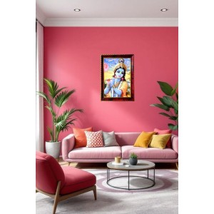 Lord Sri Krishna Photo Frame For Wall & Table | 7x9 Inch Golden Cherry Finish | Decorative Lord Sri Krishna Photo Frame For Home, Office & Pooja Room (F11523) Lord Sri Krishna Photo Frame For Wall & Table | 7x9 Inch Golden Cherry Finish | Decorative Lord Sri Krishna Photo Frame For Home, Office & Pooja Room (F11523)