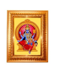 Goddess Lakshmi Golden Designer Photo Frame | 14x18 Inch Religious Wall Hanging Frame For Home, Office Decoration and Spiritual Gift Item (M5)