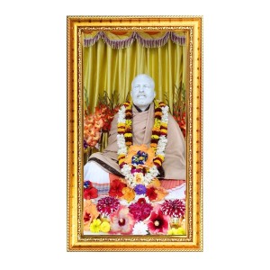 Sri Ramakrishna Digital Golden Color Photo Frame | Hindu Religious Wall Decor | 8x15 Inches - Inspirational Wall Art For Office, Home Decor - Ideal Spiritual Gift (F10313)